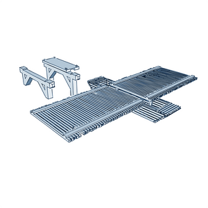 Pontoon Bridge - 3D Printable Wargaming Terrain - Gun Bar